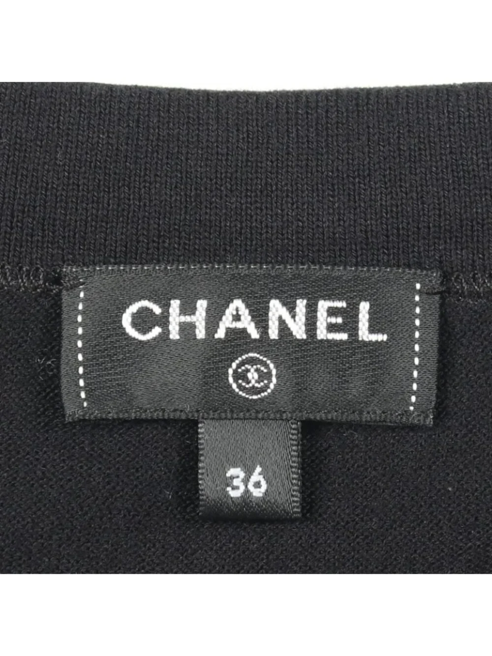 Chanel Short Sleeve T-Shirt CC Logo Button Cotton